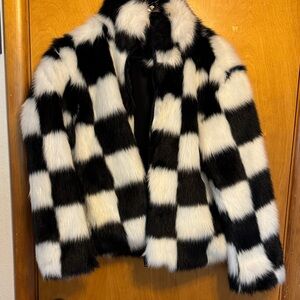 Forever 21 Black and White Checkered Jacket